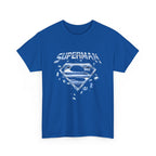 Man of Steel Metallic Logo T-Shirt — Shattered Chrome Superman Unisex Tee