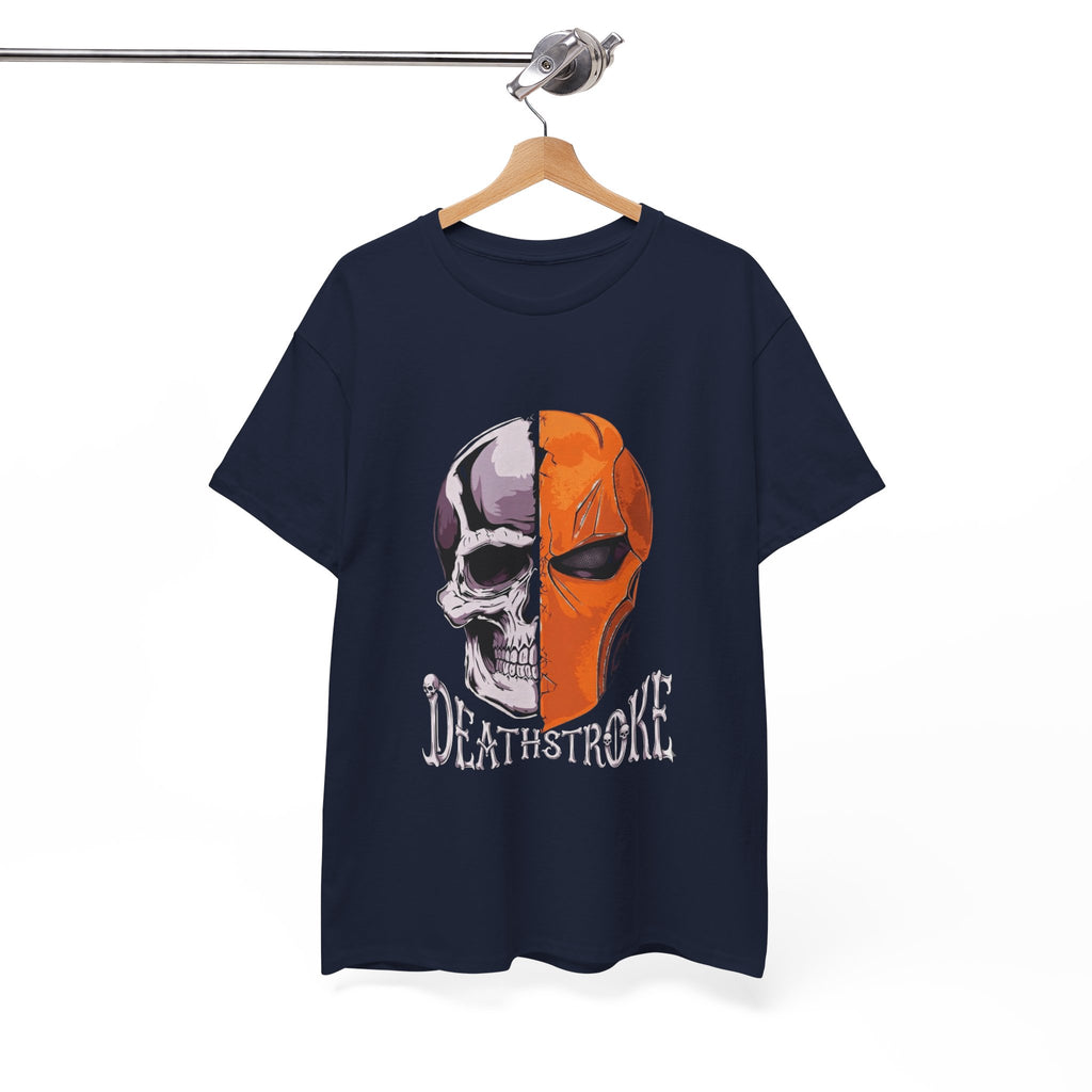 DC Deathstroke Skull Graphic T-Shirt — Slade Wilson Half-Mask Tee