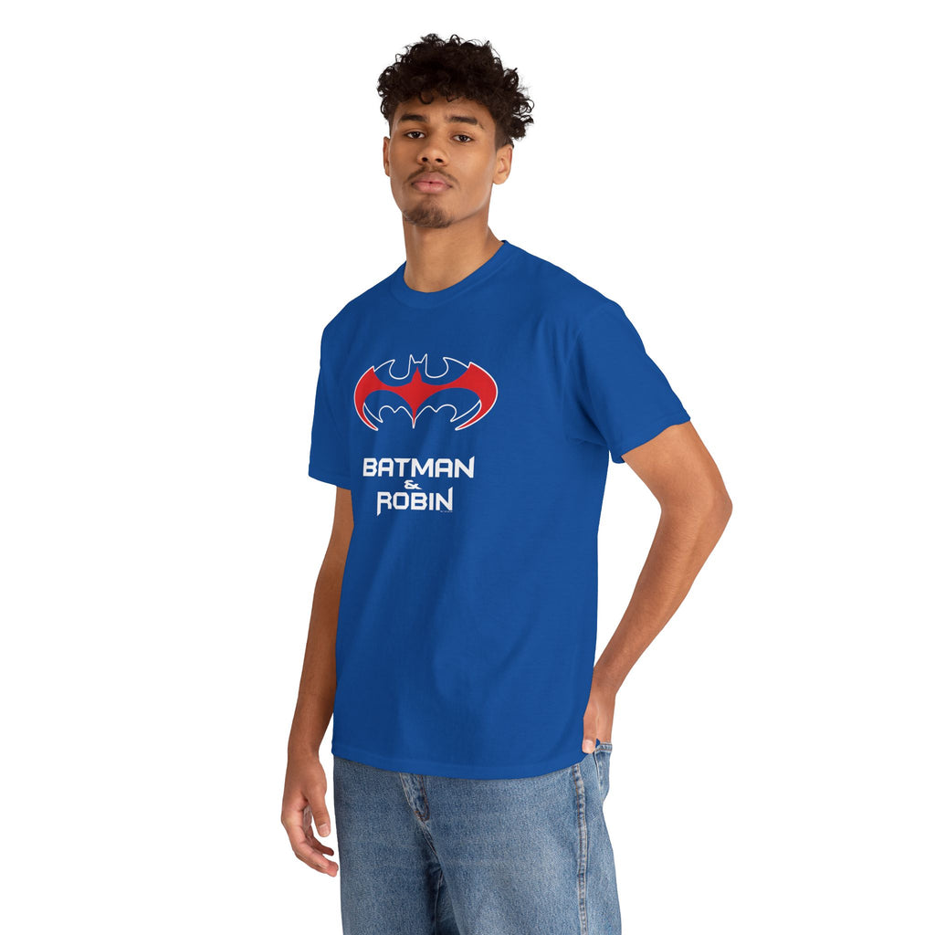 Batman & Robin 1997 Red Bat Emblem T‑Shirt - Batfamily shirt - George Clooney 90s Batman movie shirt