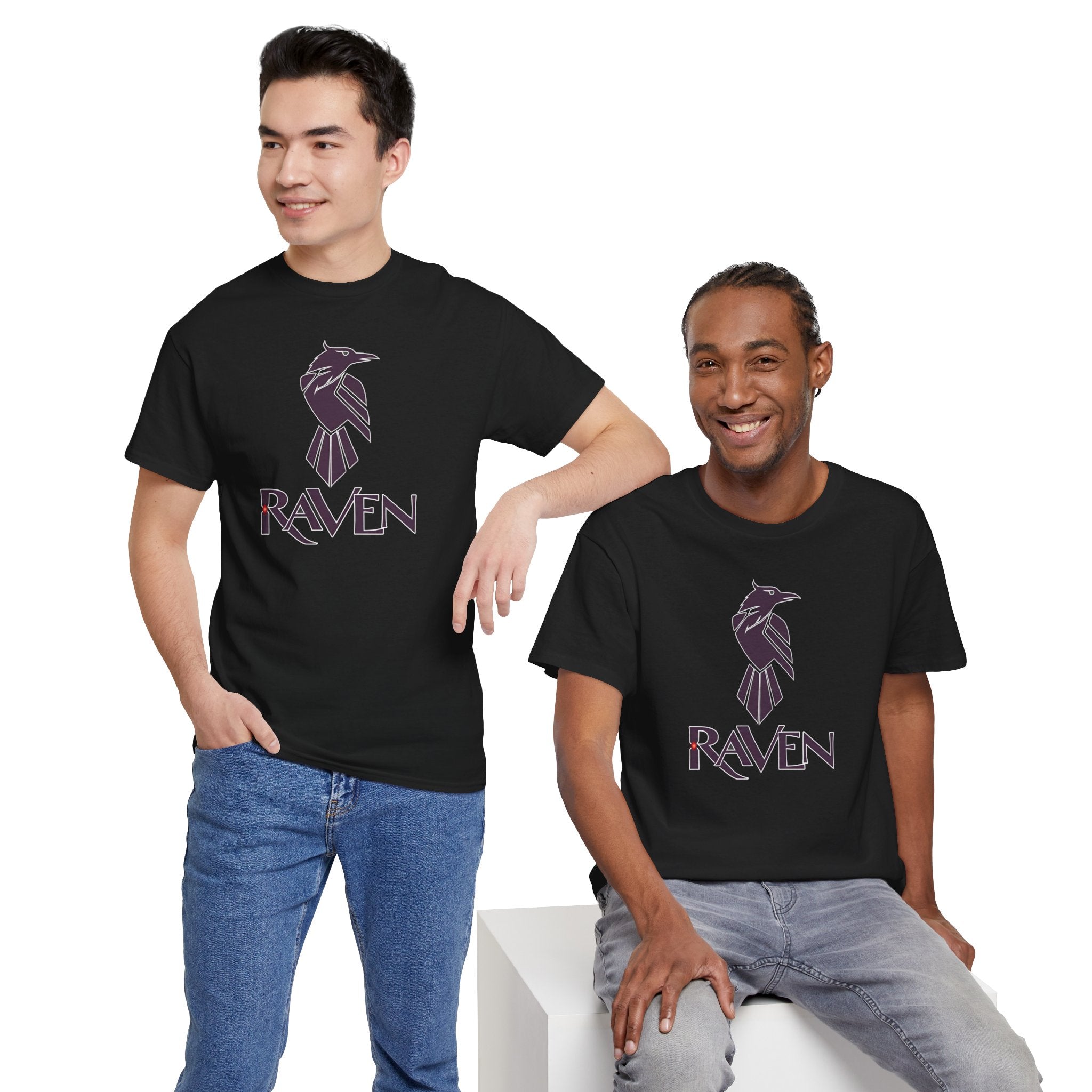 Teen Titans Raven Graphic Tee — Purple Geometric Raven Shirt