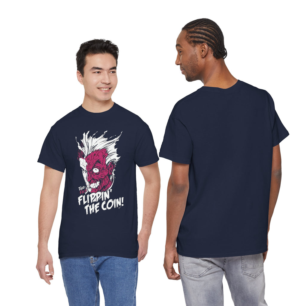 DC Comics Two-Face (Harvey Dent) “Flippin’ The Coin” Tee – Dark Gotham Villain T-Shirt