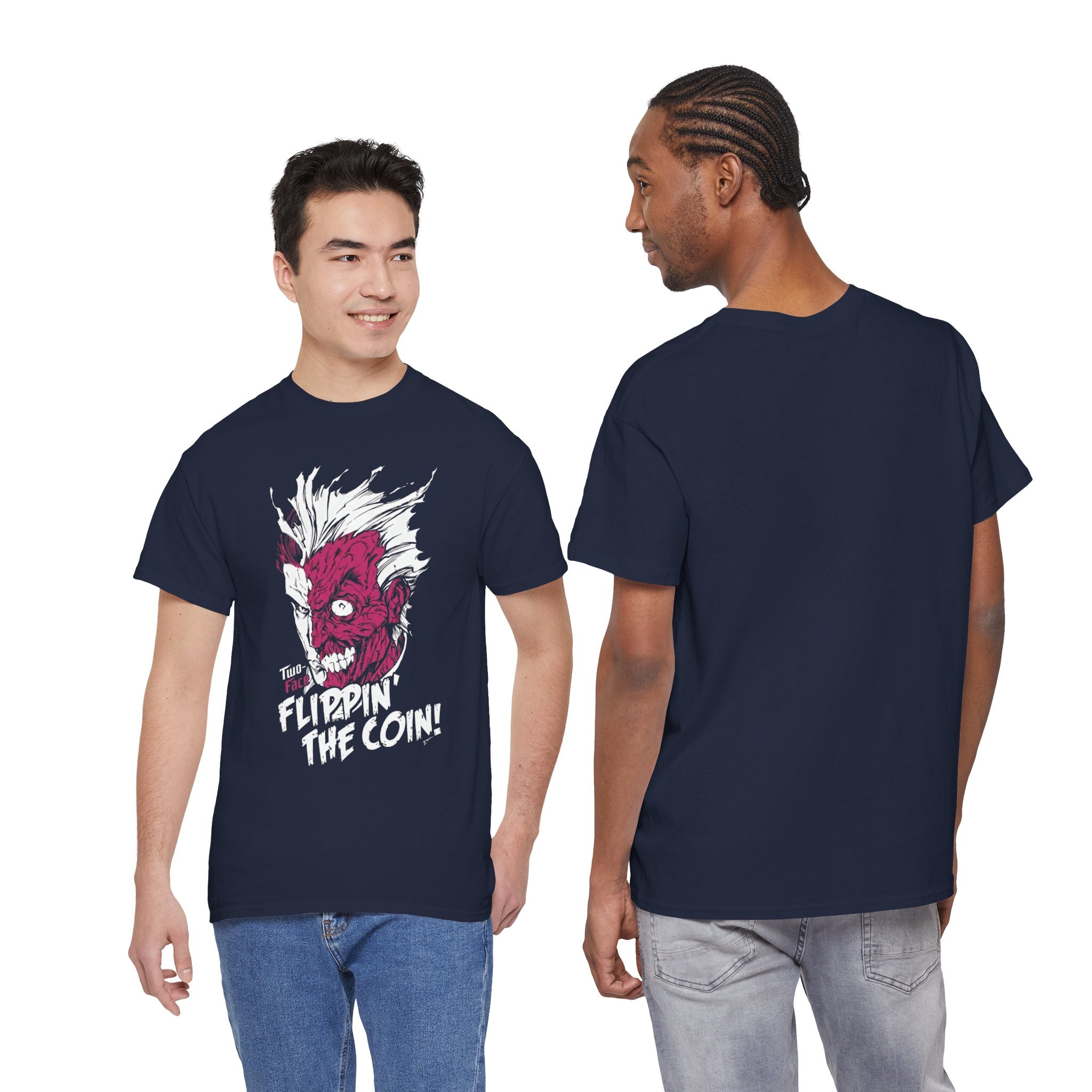 DC Comics Two-Face (Harvey Dent) “Flippin’ The Coin” Tee – Dark Gotham Villain T-Shirt