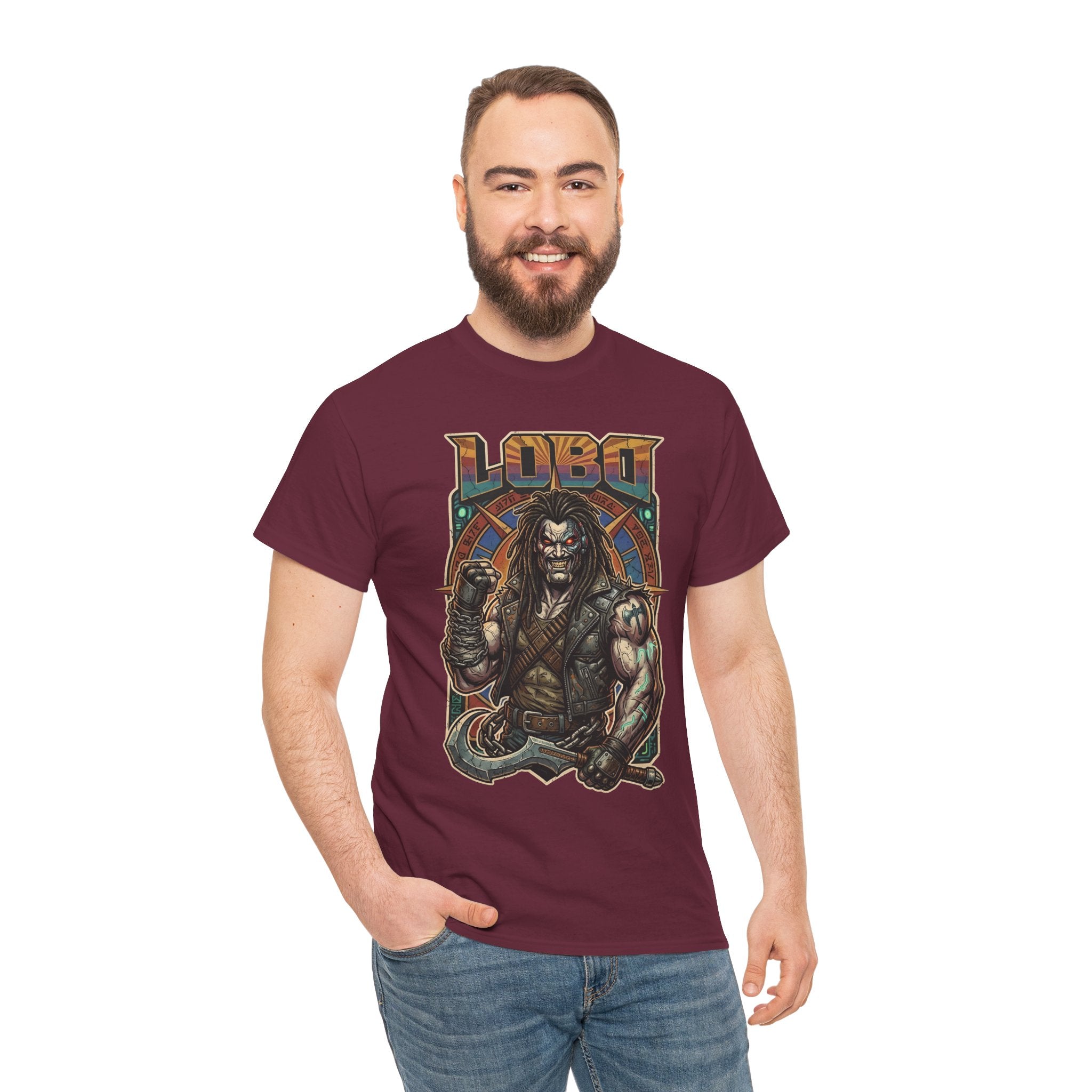 Lobo Warrior Graphic Tee – Jason Momoa’s DCU Czarnian Bounty Hunter T‑Shirt