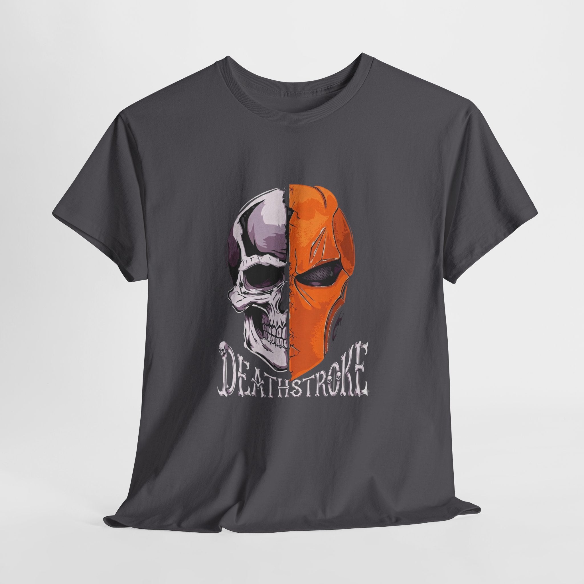 DC Deathstroke Skull Graphic T-Shirt — Slade Wilson Half-Mask Tee