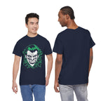 Joker Smile Graphic T-Shirt – Dark Villain Green Grin Unisex Tee