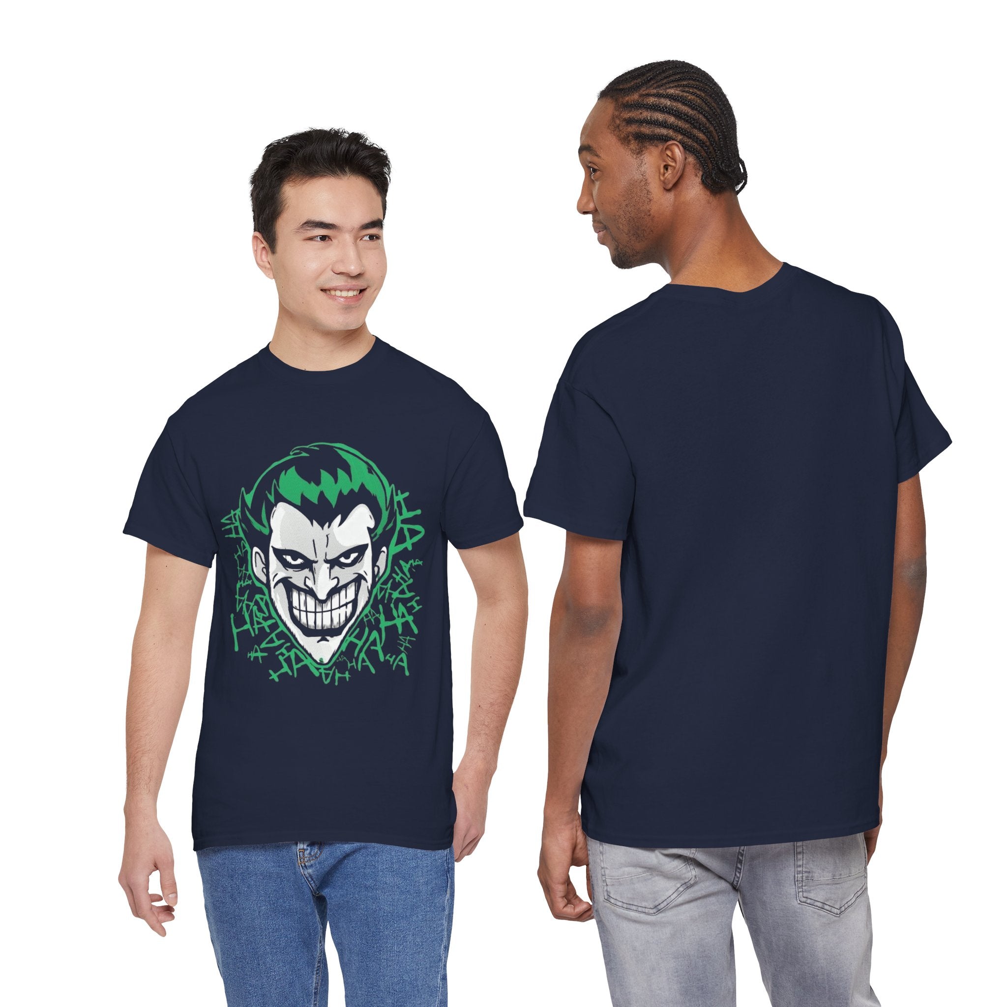 Joker Smile Graphic T-Shirt – Dark Villain Green Grin Unisex Tee