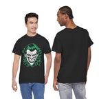 Joker Smile Graphic T-Shirt – Dark Villain Green Grin Unisex Tee