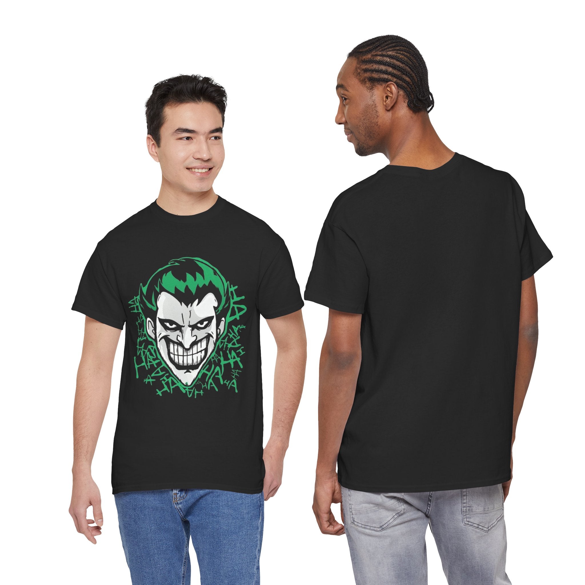 Joker Smile Graphic T-Shirt – Dark Villain Green Grin Unisex Tee