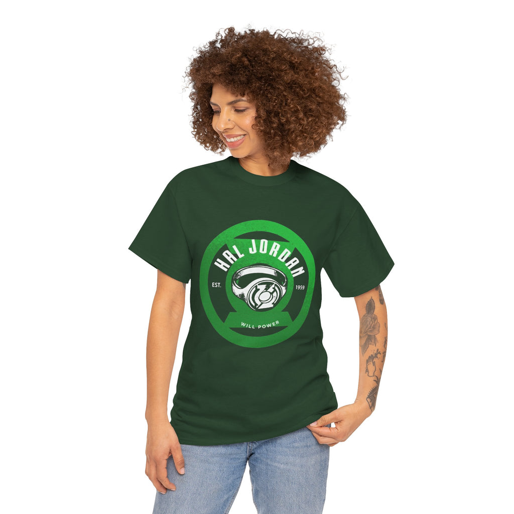 Green Lantern Hal Jordan Retro Logo Basketball T-Shirt
