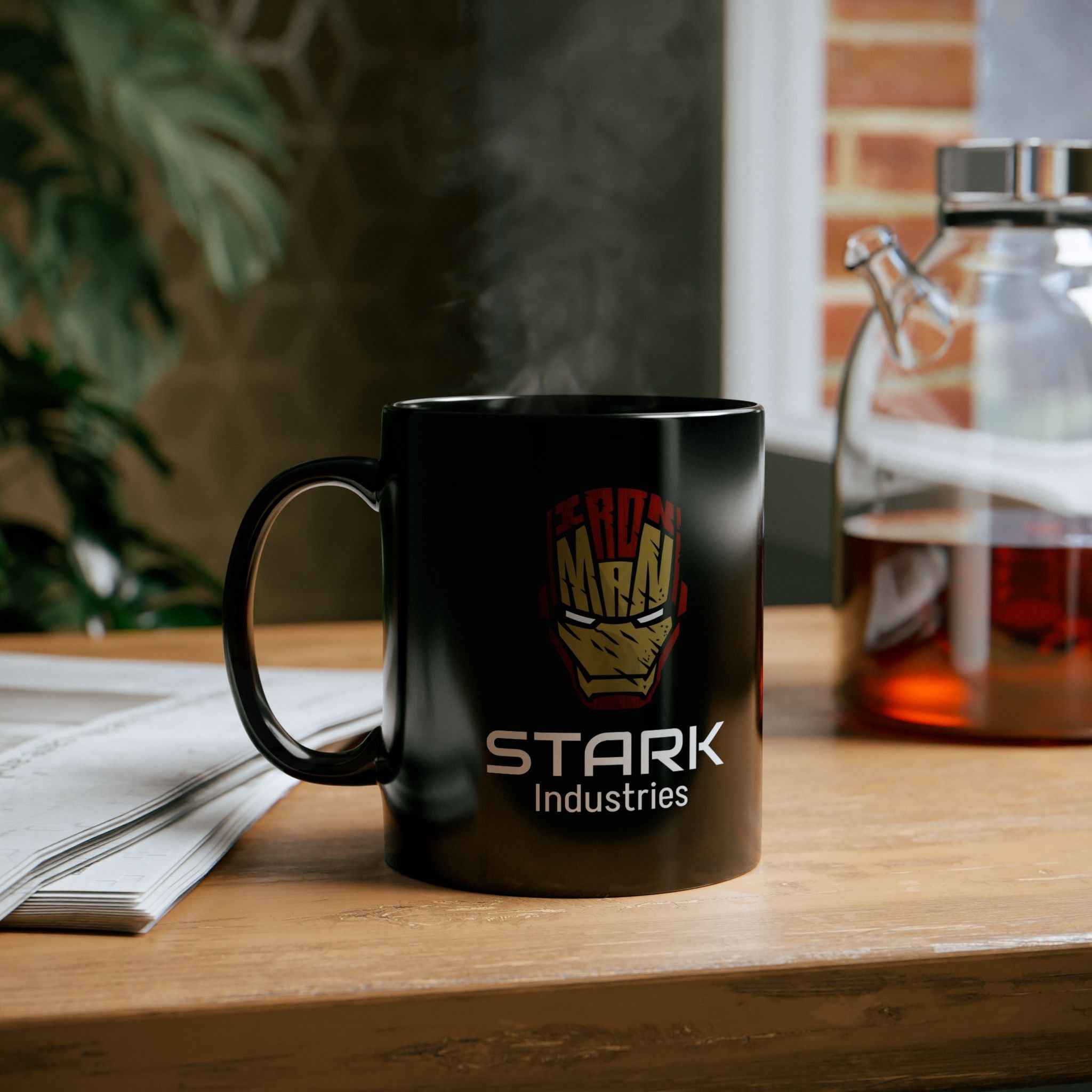 Iron Man Stark Industries Black Ceramic Coffee Mug