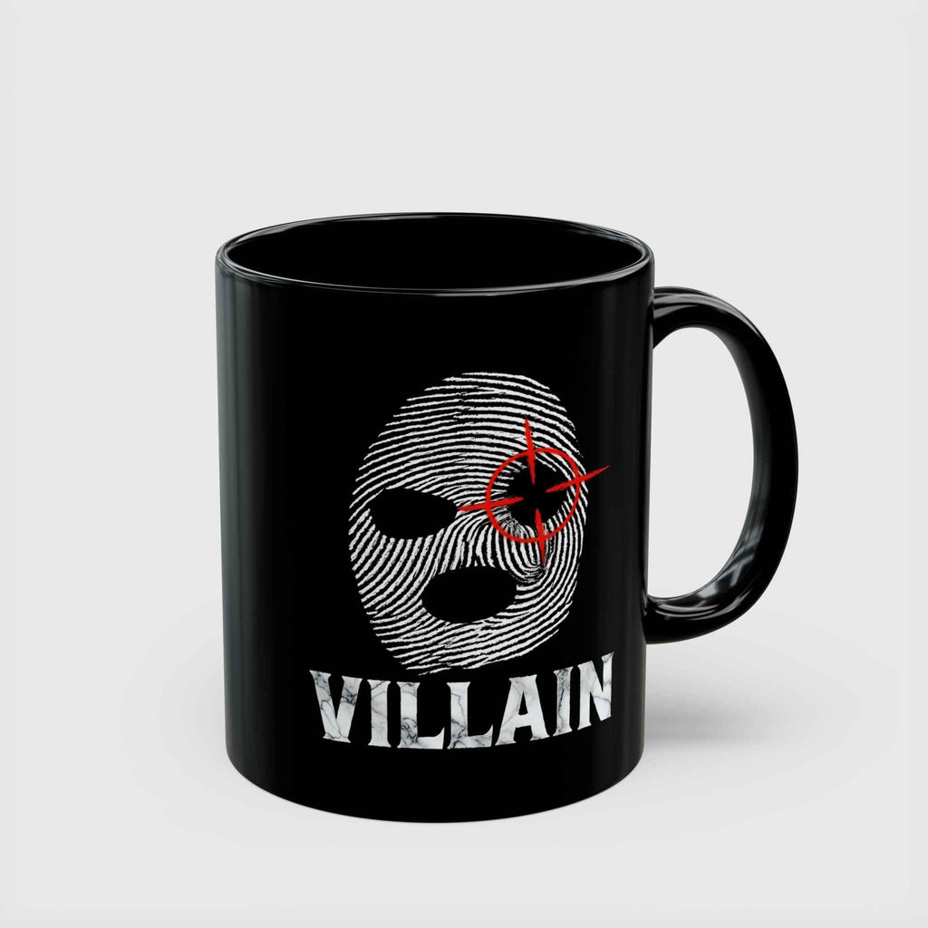 Villain Fingerprint Balaclava Target Anti-Hero Coffee Mug