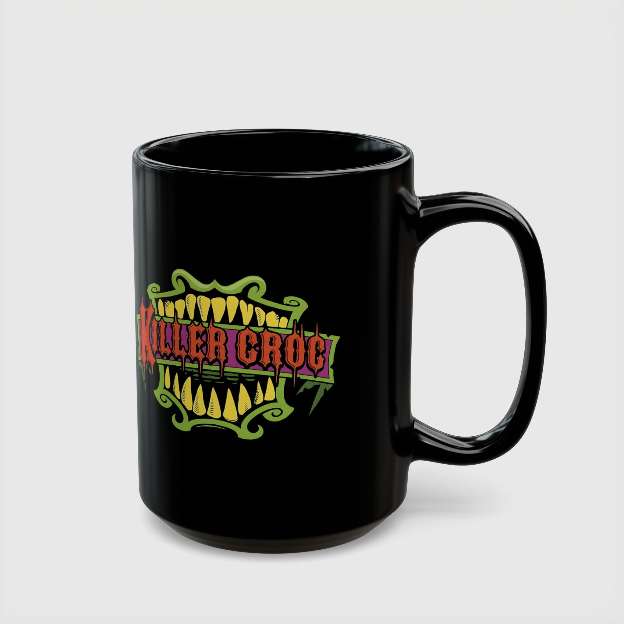 Killer Croc Black Mug — 11oz & 15oz Graphic Coffee Cup