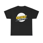 Flash Parody: A fan tribute Unisex T-shirt - DC Flash logo with Sheldon's catchphrase "Bazinga!"