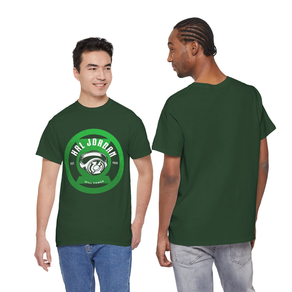 Green Lantern Hal Jordan Retro Logo Basketball T-Shirt