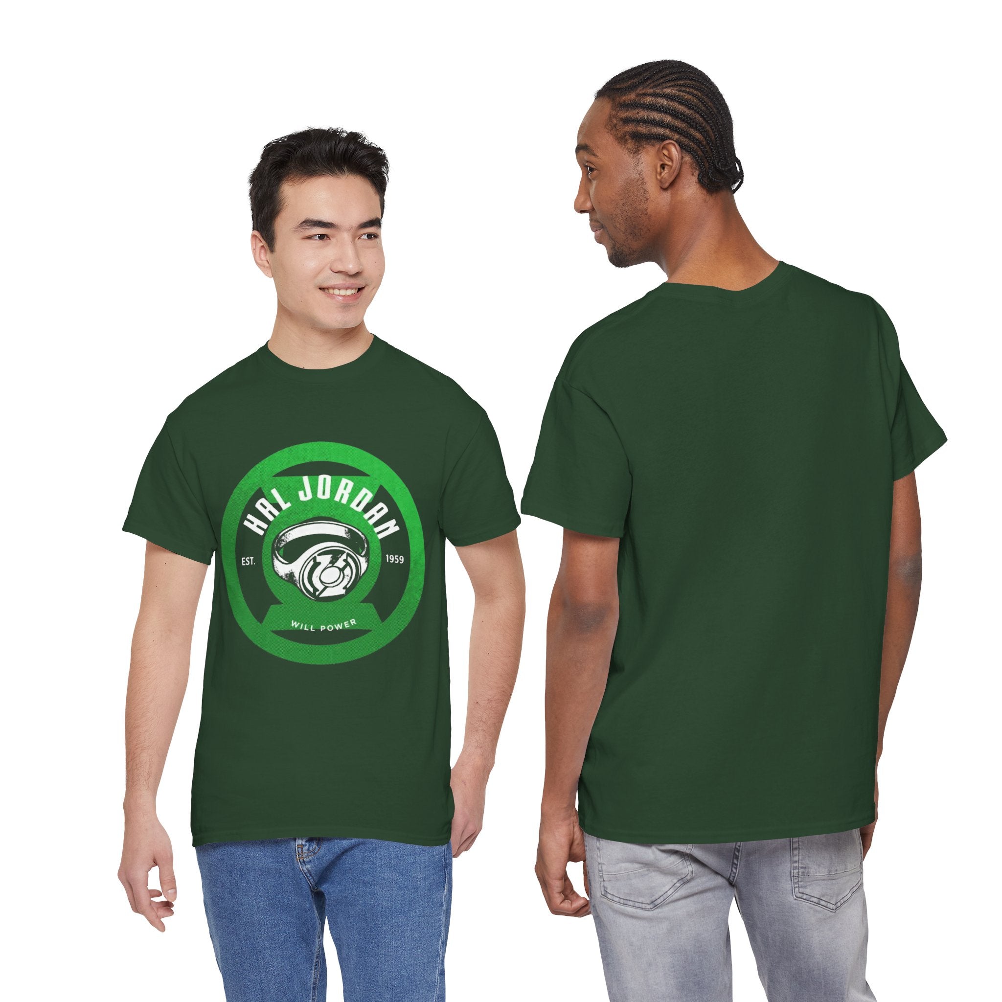 Green Lantern Hal Jordan Retro Logo Basketball T-Shirt