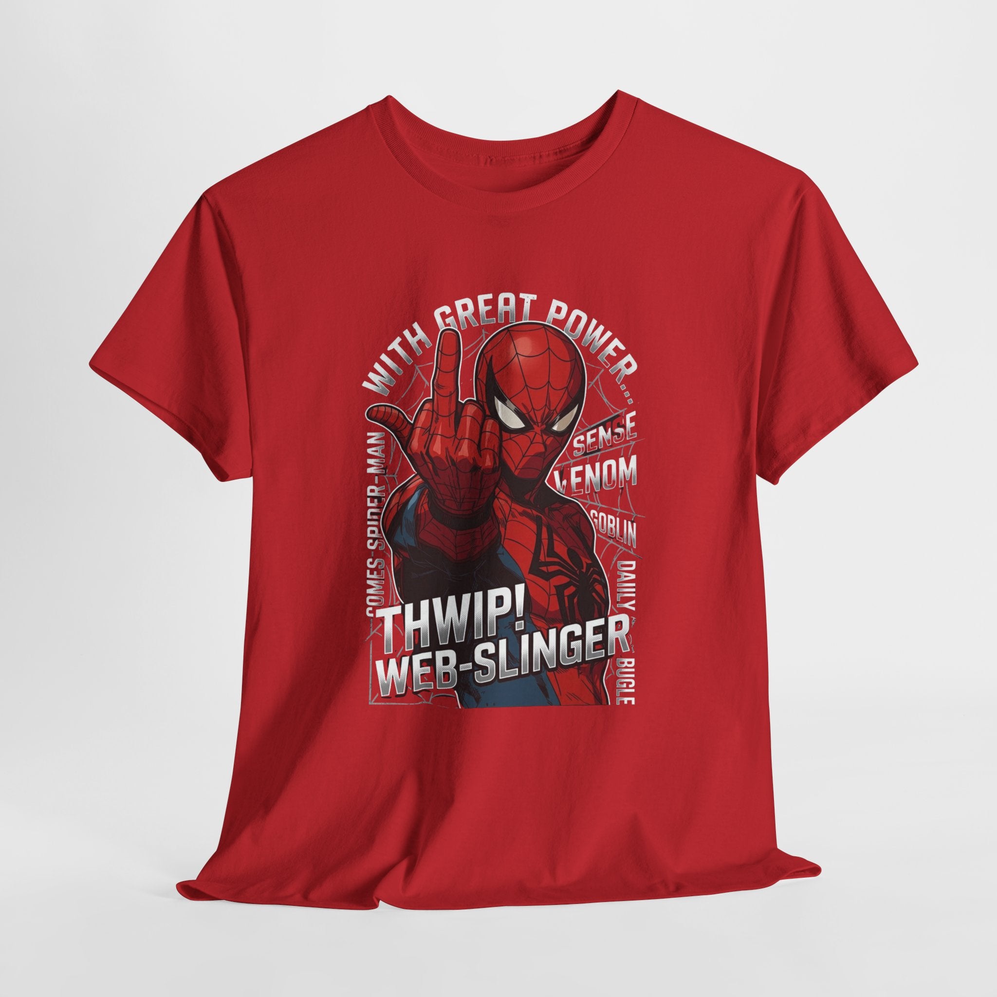 Marvel Spider-Man 'Gives the Finger' Comic Tee — Web-Slinger Graphic T-Shirt