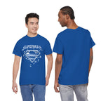 Man of Steel Metallic Logo T-Shirt — Shattered Chrome Superman Unisex Tee