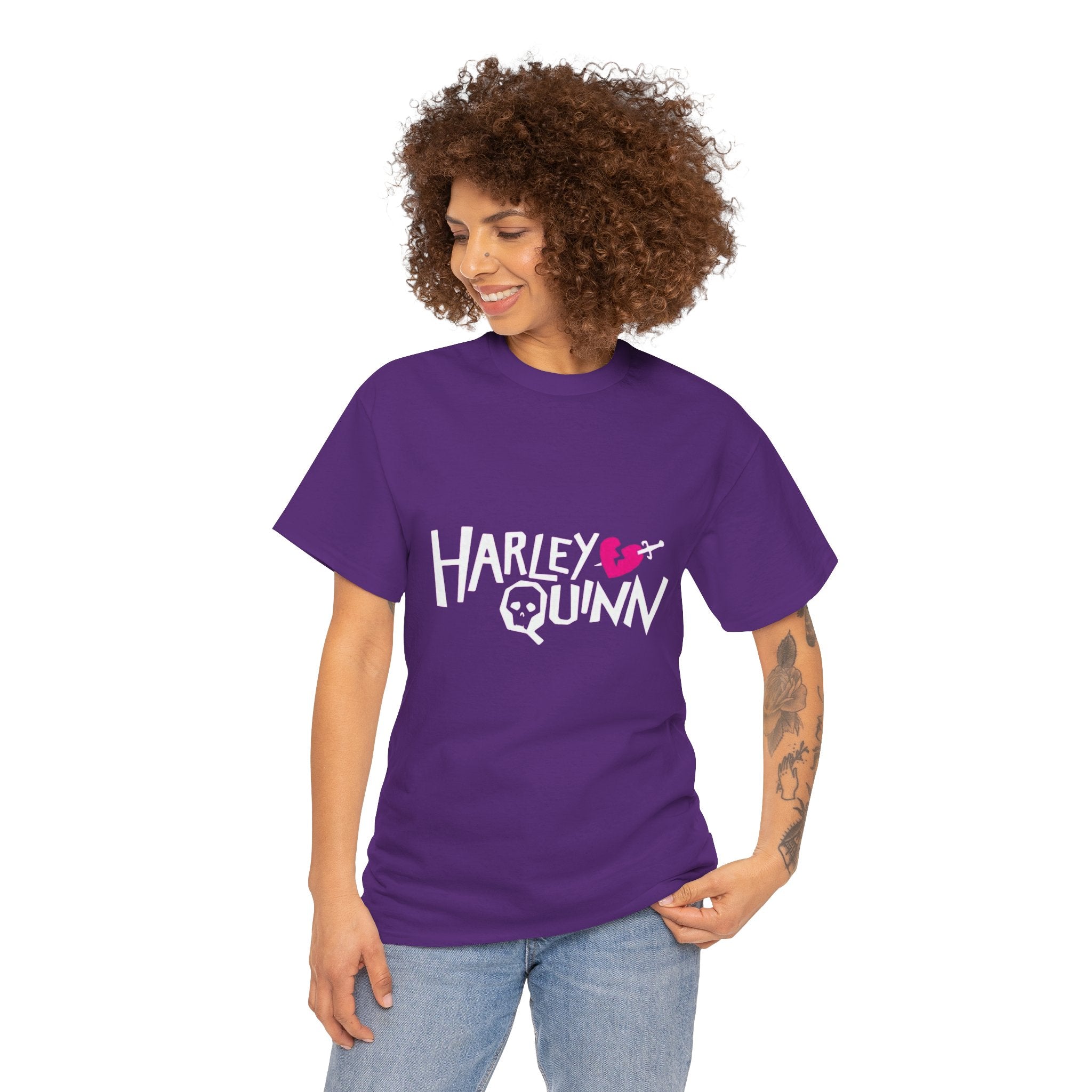 Harley Quinn Skull Heart Shirt – DC Comics Villain Graphic Tee