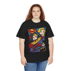 DC Girls Superhero Collage T‑Shirt — Wonder Woman, Supergirl & Batgirl Comic Tee