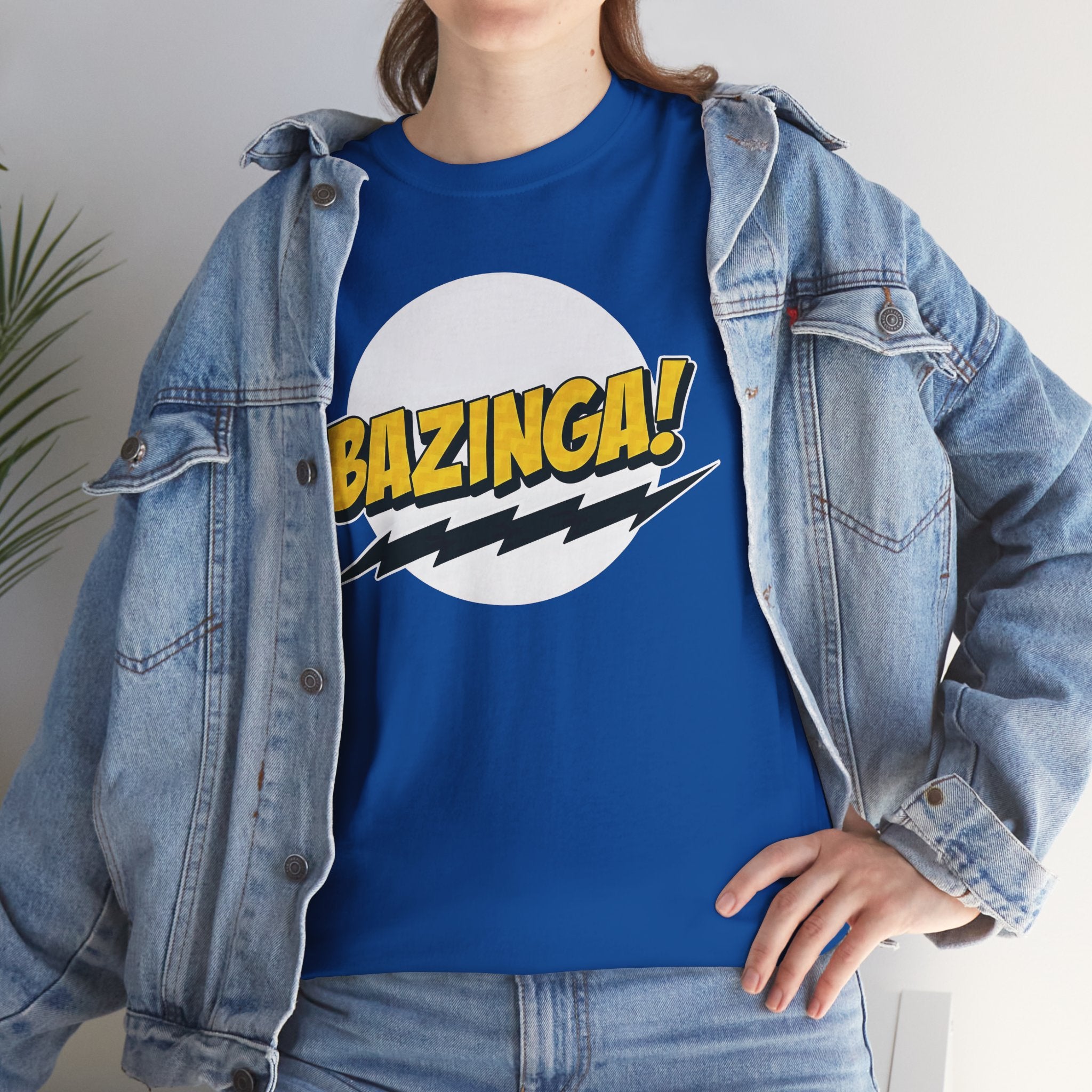 Flash Parody: A fan tribute Unisex T-shirt - DC Flash logo with Sheldon's catchphrase "Bazinga!"