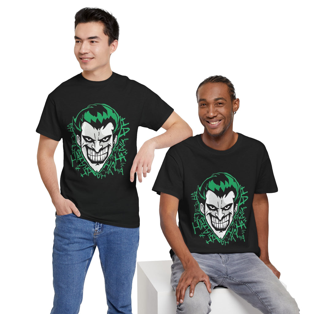 Joker Smile Graphic T-Shirt – Dark Villain Green Grin Unisex Tee