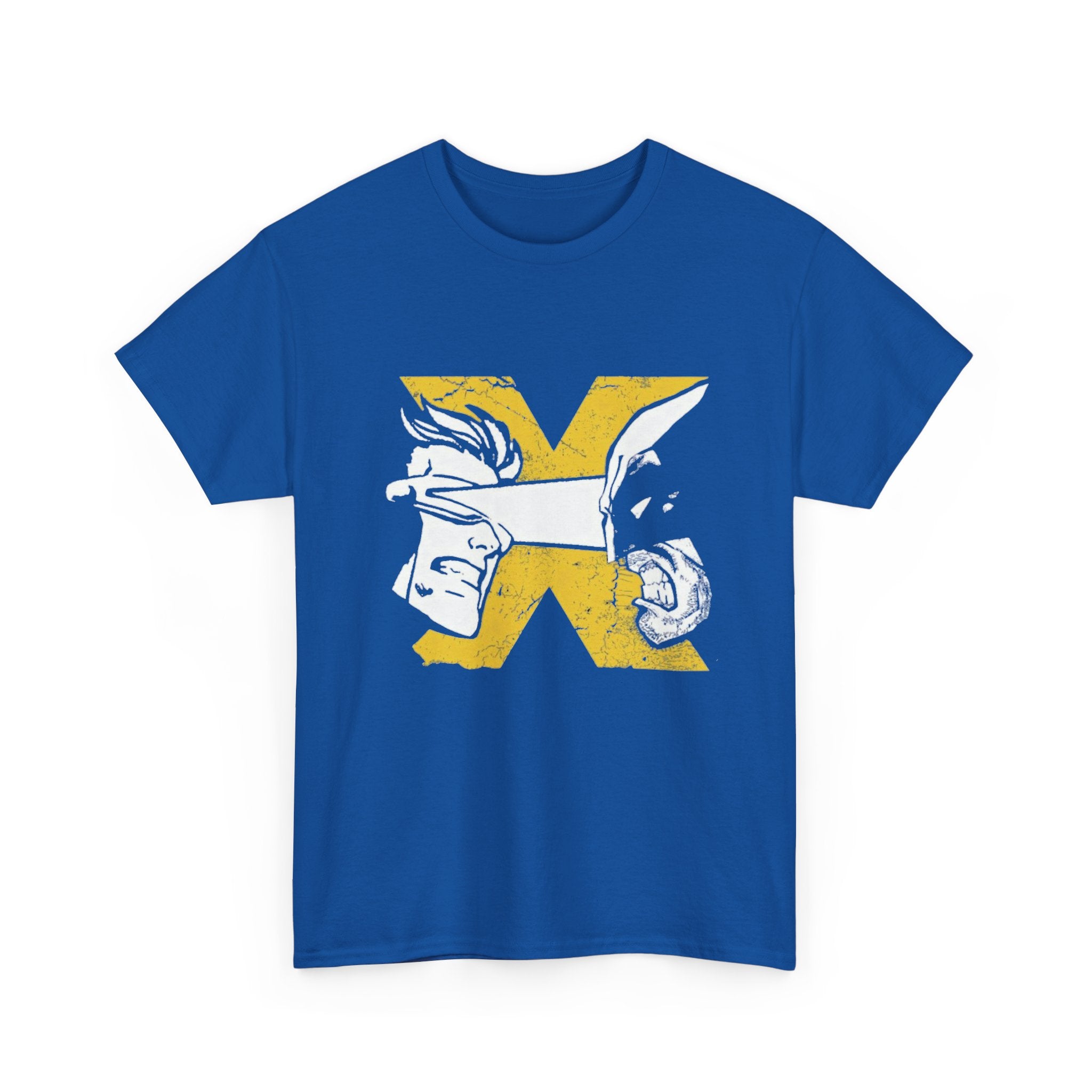 Wolverine vs Cyclops Vintage Graphic Tee — X‑Men Fan Shirt
