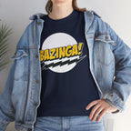 Flash Parody: A fan tribute Unisex T-shirt - DC Flash logo with Sheldon's catchphrase "Bazinga!"