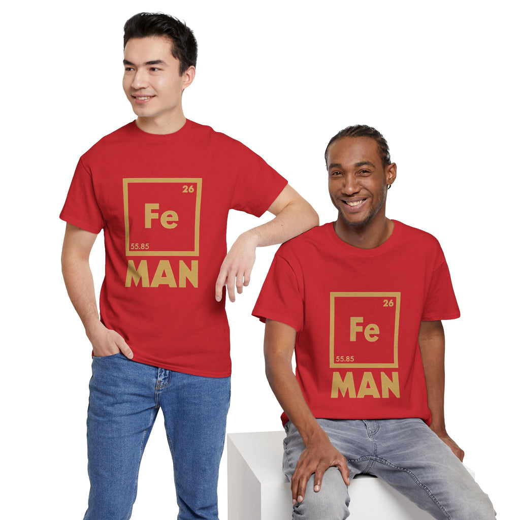 Fe Man The Periodic Avenger T-Shirt — Iron Man Nerds T-Shirt