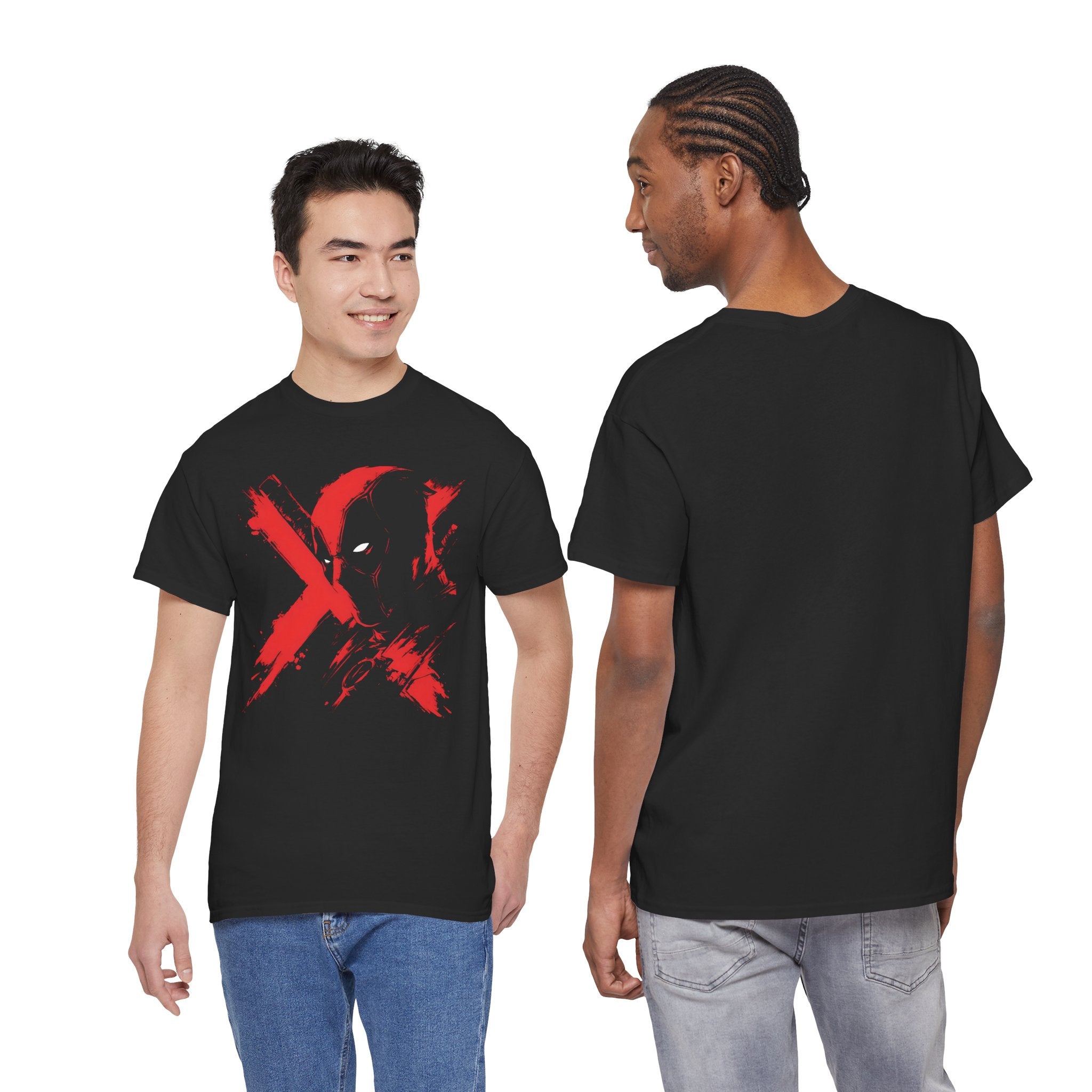 Deadpool Marvel Rivals Graphic Tee — Red X Masked Wade Wilson T-shirt
