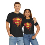 Superman Graffiti Dripping S Shield Black Unisex T-Shirt