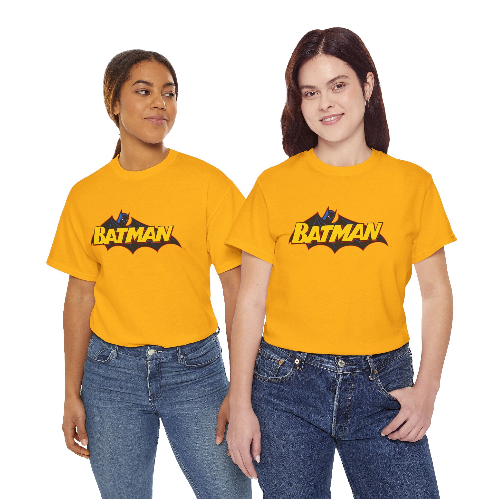 Batman  DC Comics inspired Logo T‑Shirt — Retro Yellow & Red Batman Emblem Tee