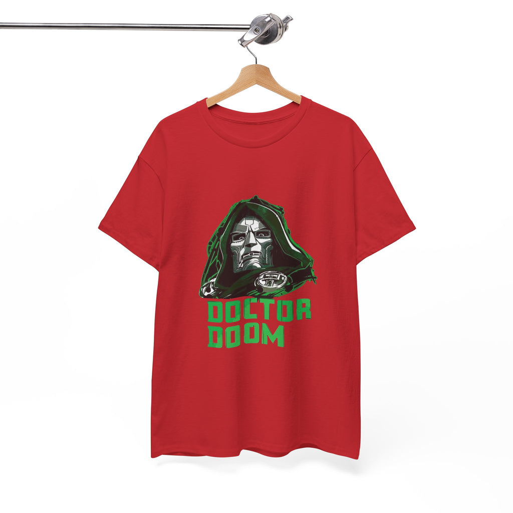 Doctor Doom Retro Green Villain Portrait T-Shirt — Avengers Graphic Tee