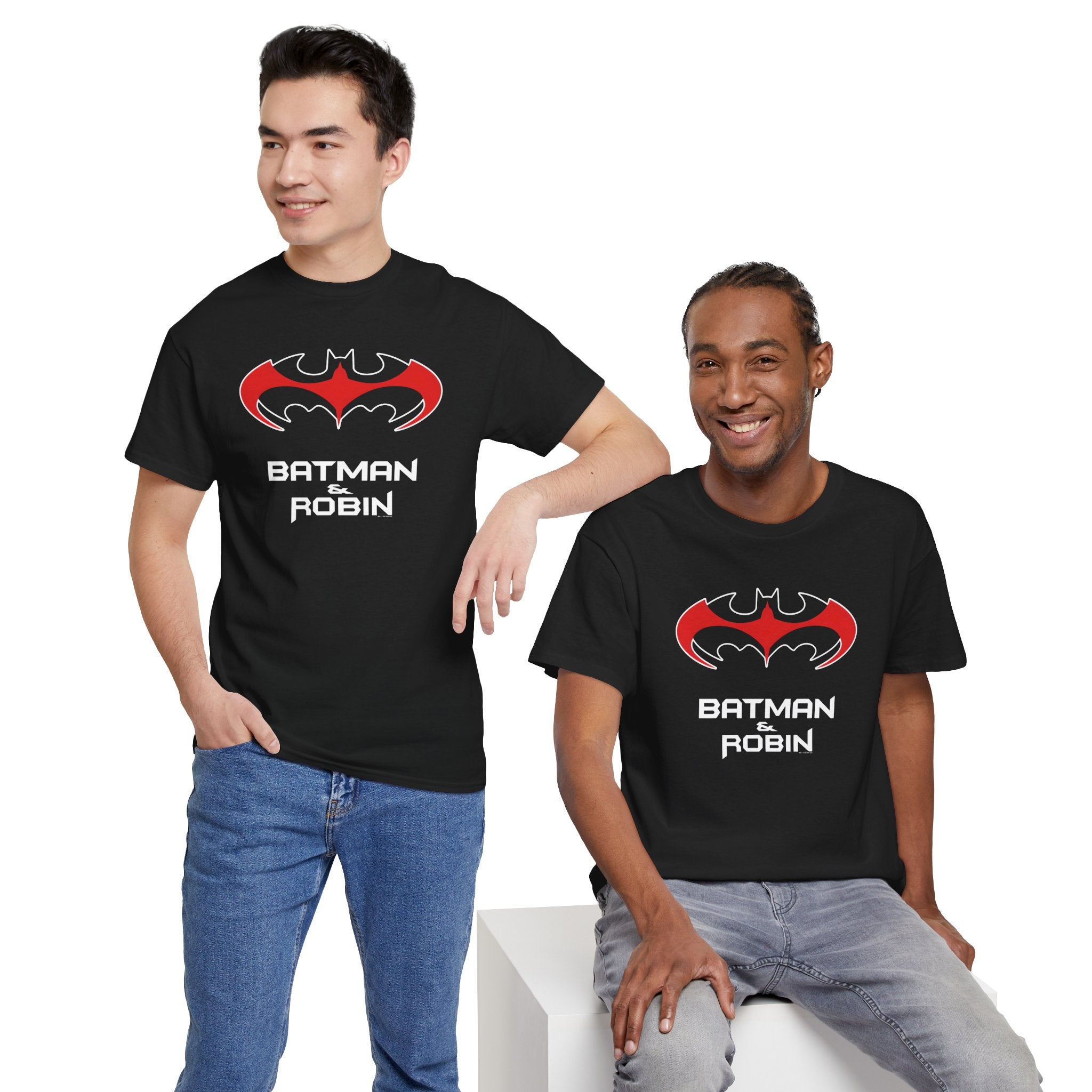 Batman & Robin 1997 Red Bat Emblem T‑Shirt - Batfamily shirt - George Clooney 90s Batman movie shirt
