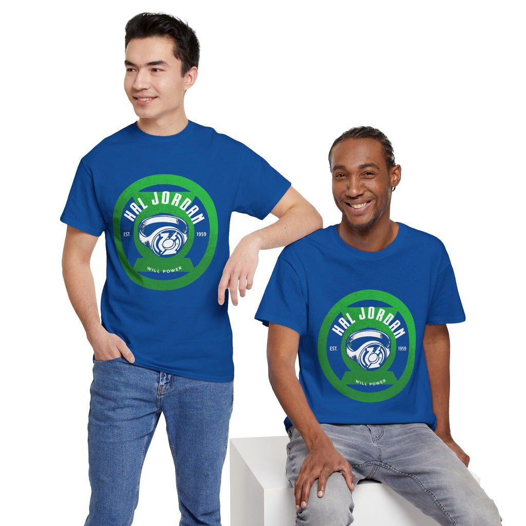 Green Lantern Hal Jordan Retro Logo Basketball T-Shirt