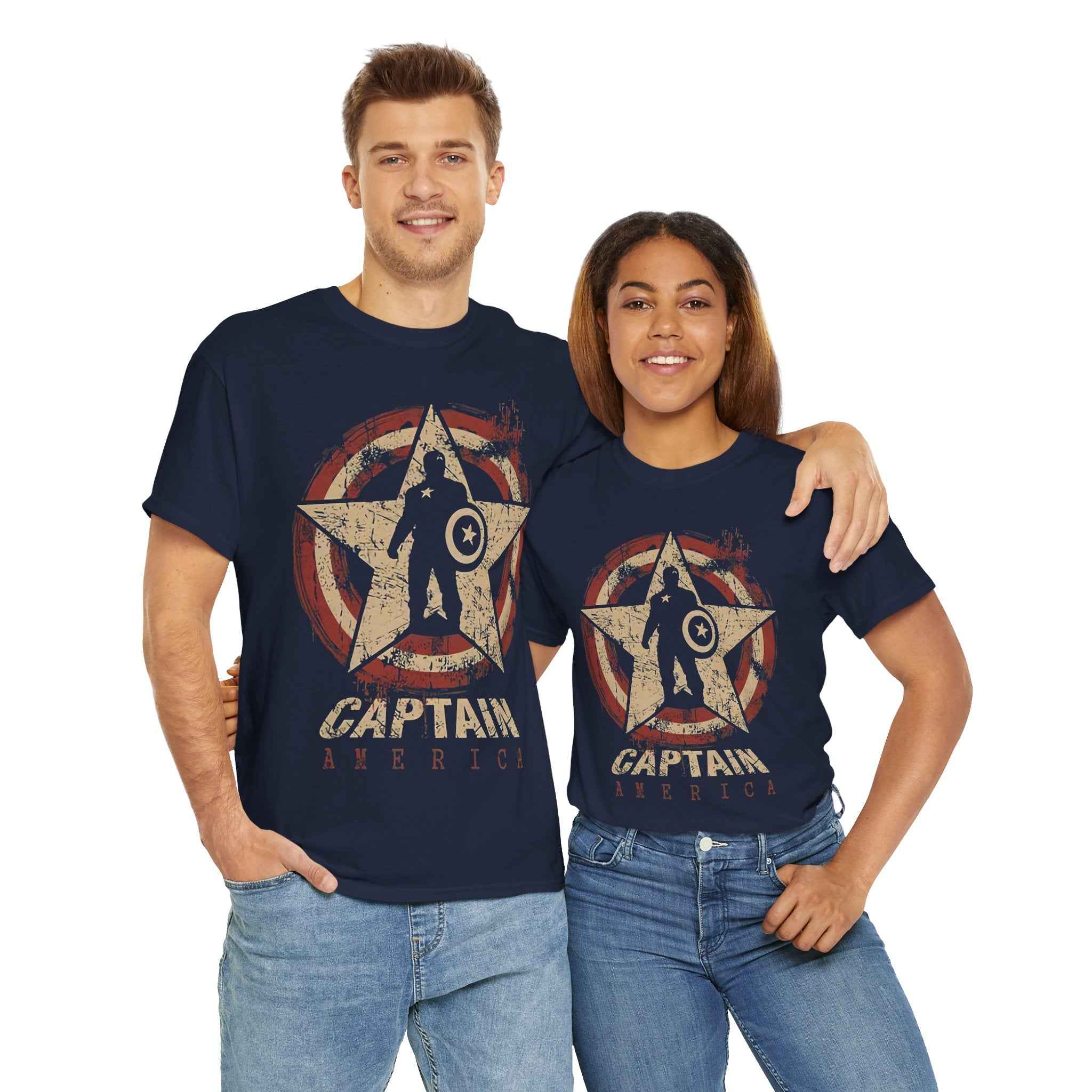 Captain America Vintage Star Shield Unisex T-Shirt