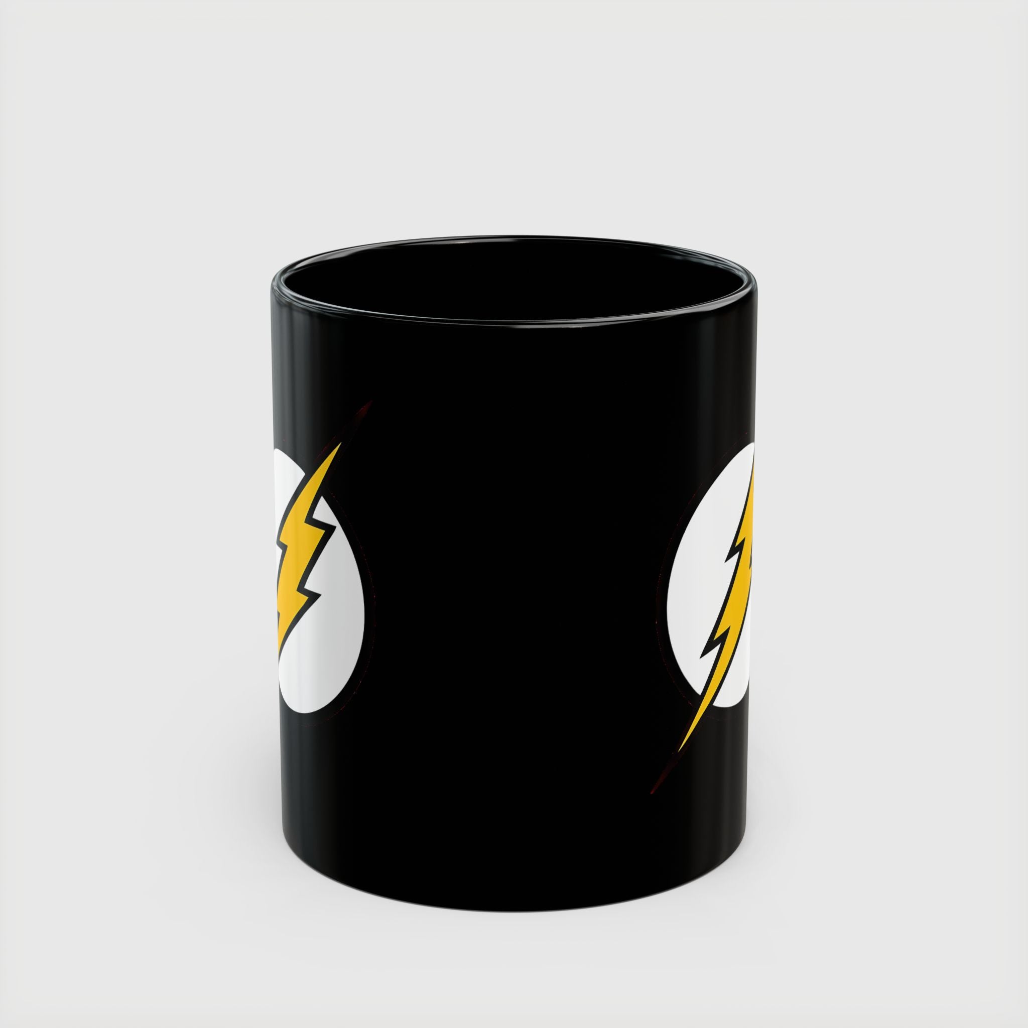 The Flash Lightning Bolt Ceramic Mug - Barry Allen DC Comics Black Coffee Cup 11oz & 15oz