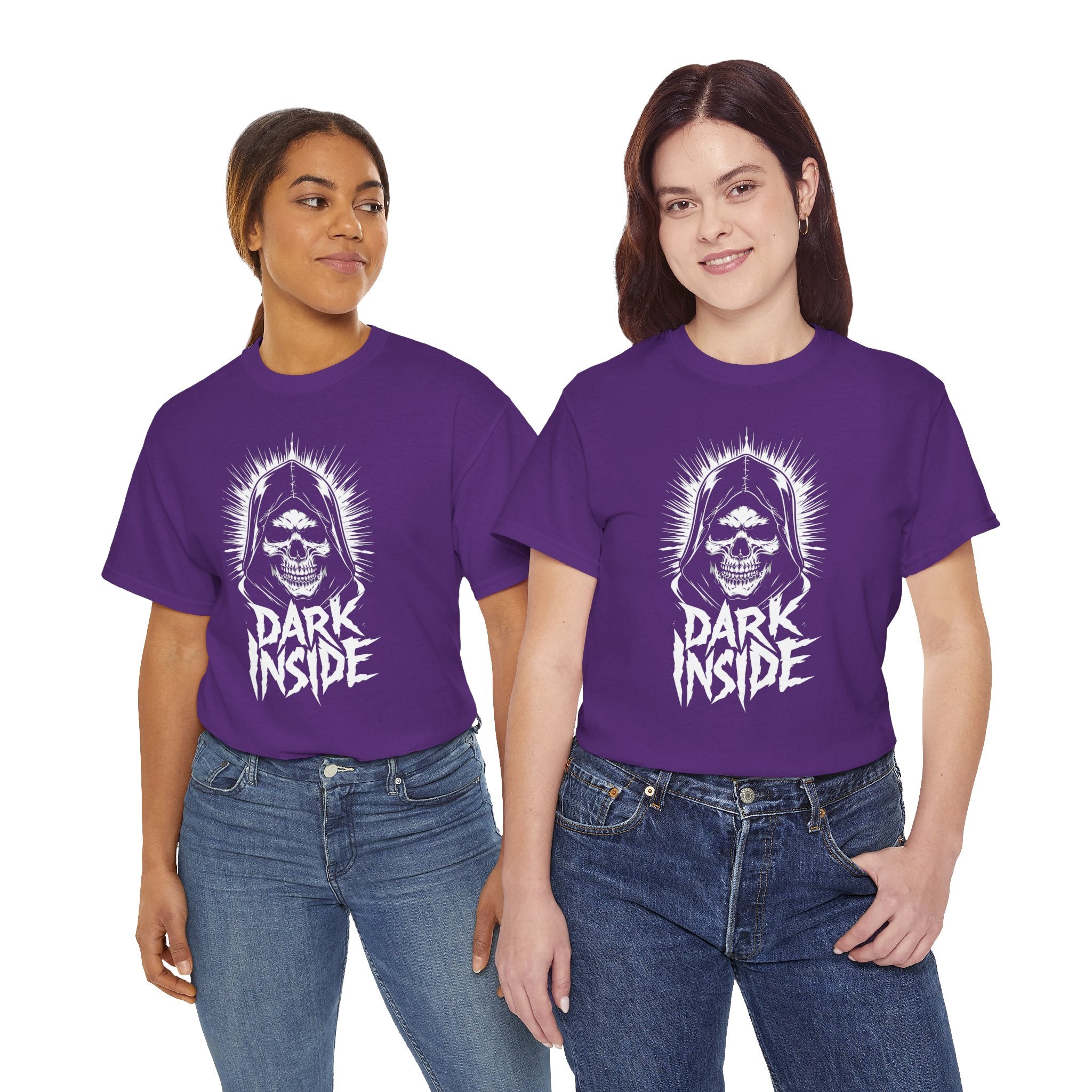 Dark Inside Skull Graphic T-Shirt — Gothic Halloween Alternative Tee