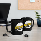 Bazinga! Retro Comic Black Ceramic Mug — 11oz & 15oz