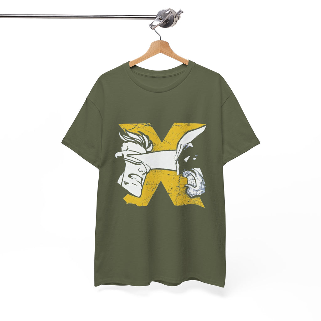 Wolverine vs Cyclops Vintage Graphic Tee — X‑Men Fan Shirt