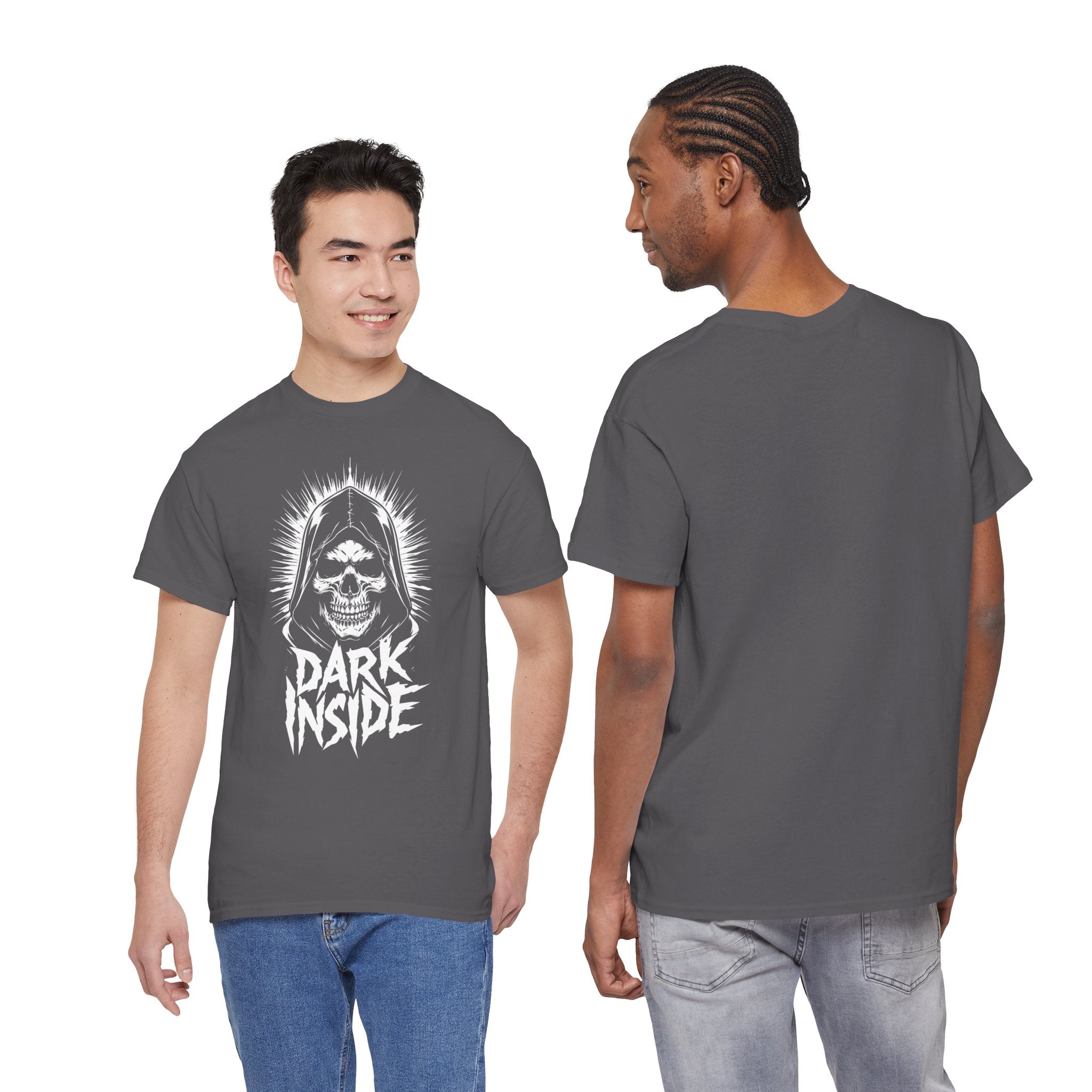 Dark Inside Skull Graphic T-Shirt — Gothic Halloween Alternative Tee