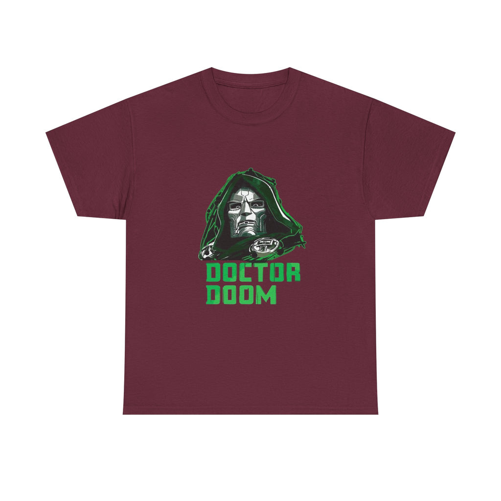 Doctor Doom Retro Green Villain Portrait T-Shirt — Avengers Graphic Tee