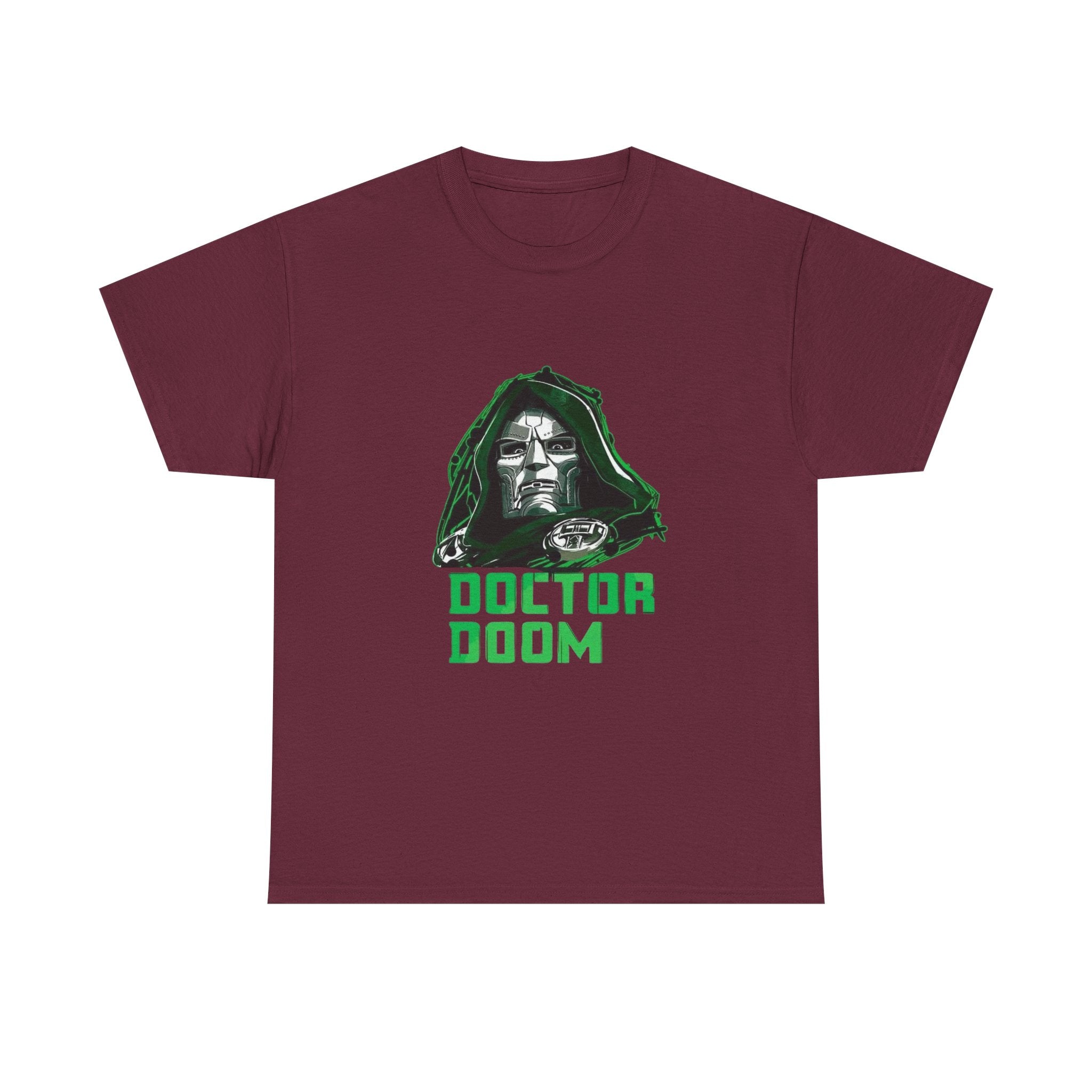 Doctor Doom Retro Green Villain Portrait T-Shirt — Avengers Graphic Tee