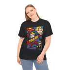 DC Girls Superhero Collage T‑Shirt — Wonder Woman, Supergirl & Batgirl Comic Tee