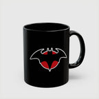 Flashpoint Batman Thomas Wayne Red Logo Black Coffee Mug - Drkheroz