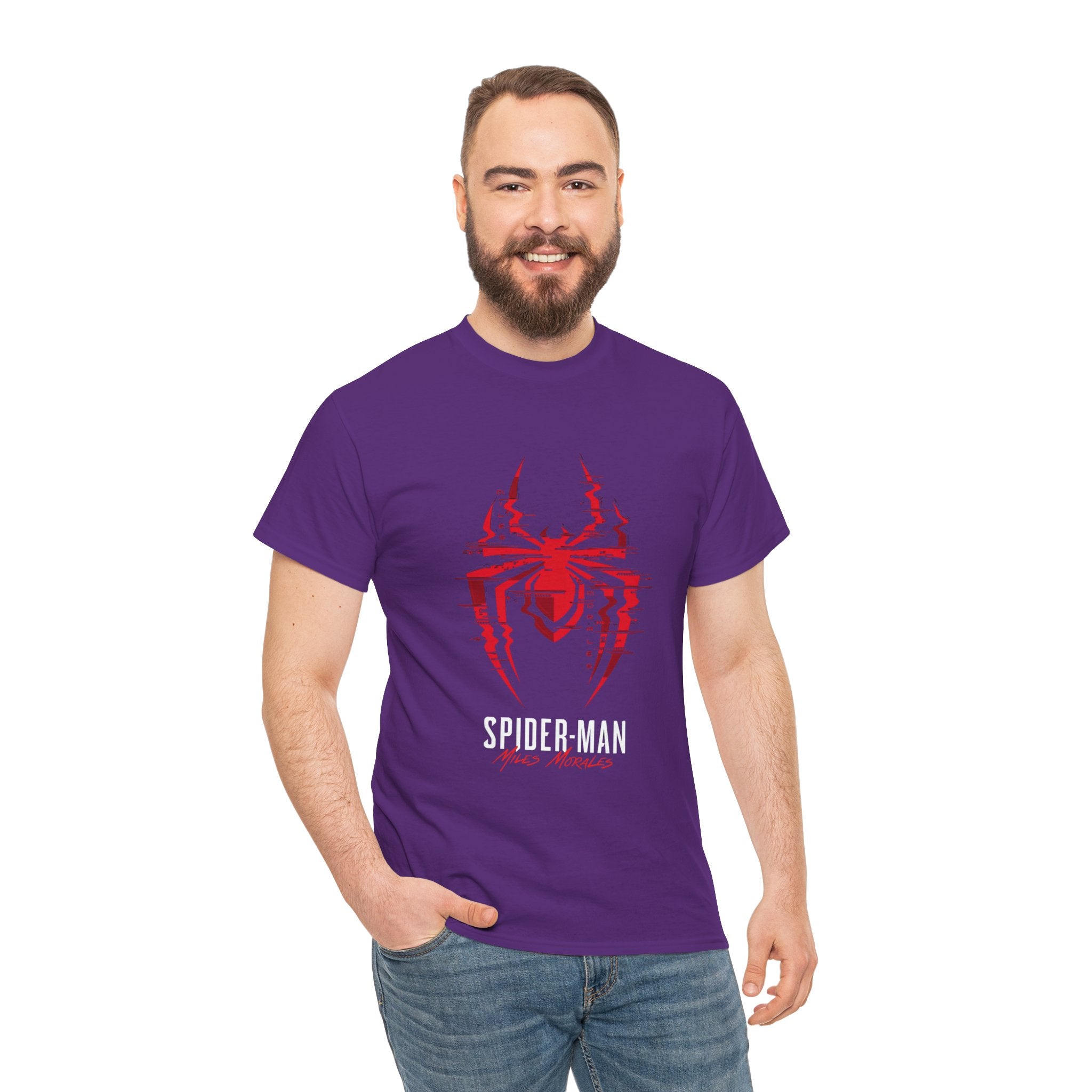 Marvel Spider-Man Miles Morales Glitch T-Shirt – Gamer Style Streetwear Tee