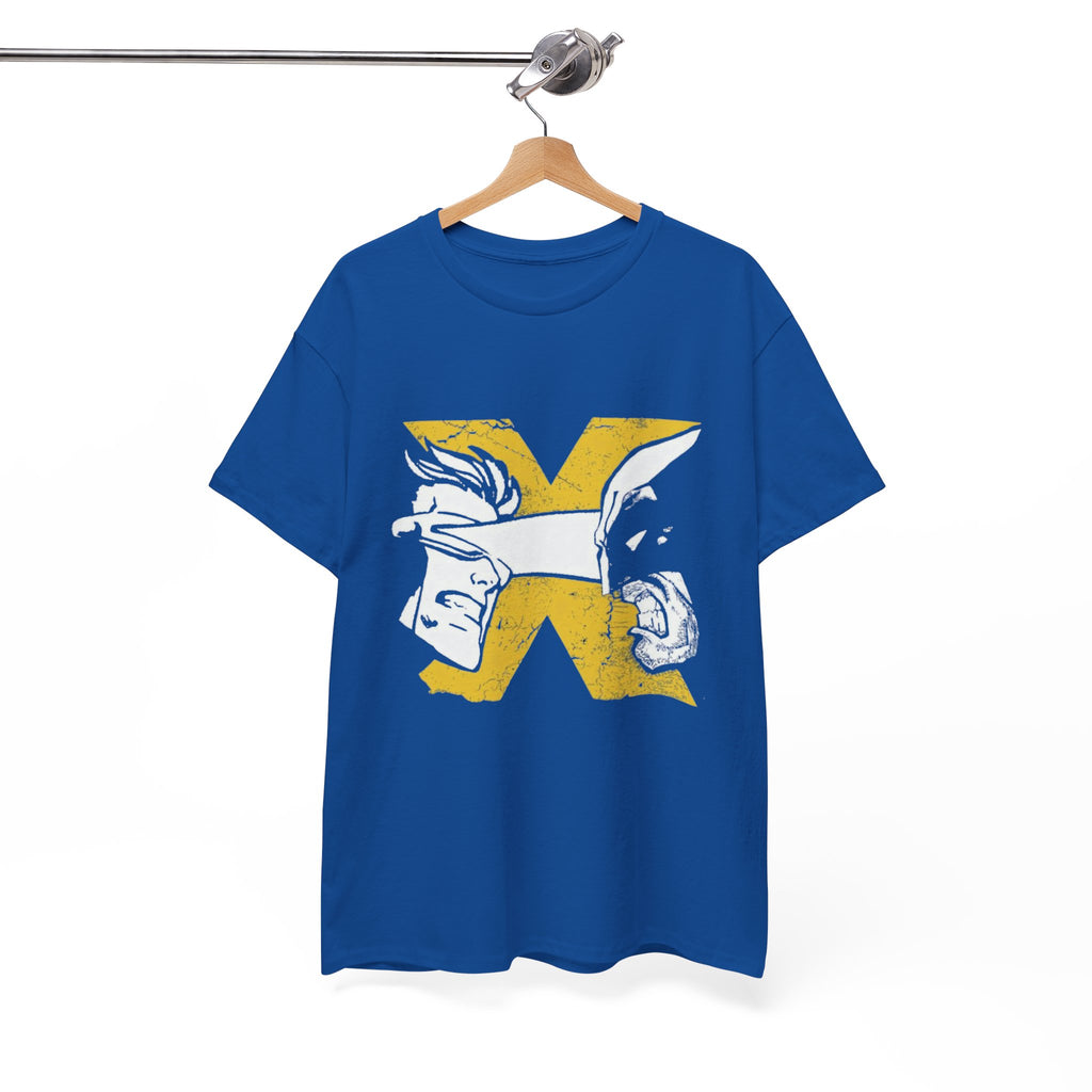 Wolverine vs Cyclops Vintage Graphic Tee — X‑Men Fan Shirt