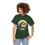 Funny Chubby Bat Hero T‑Shirt — Cute Fat Batman Parody Tee