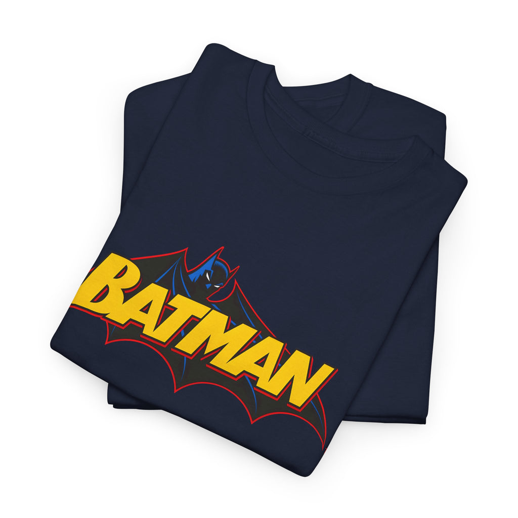 Batman  DC Comics inspired Logo T‑Shirt — Retro Yellow & Red Batman Emblem Tee