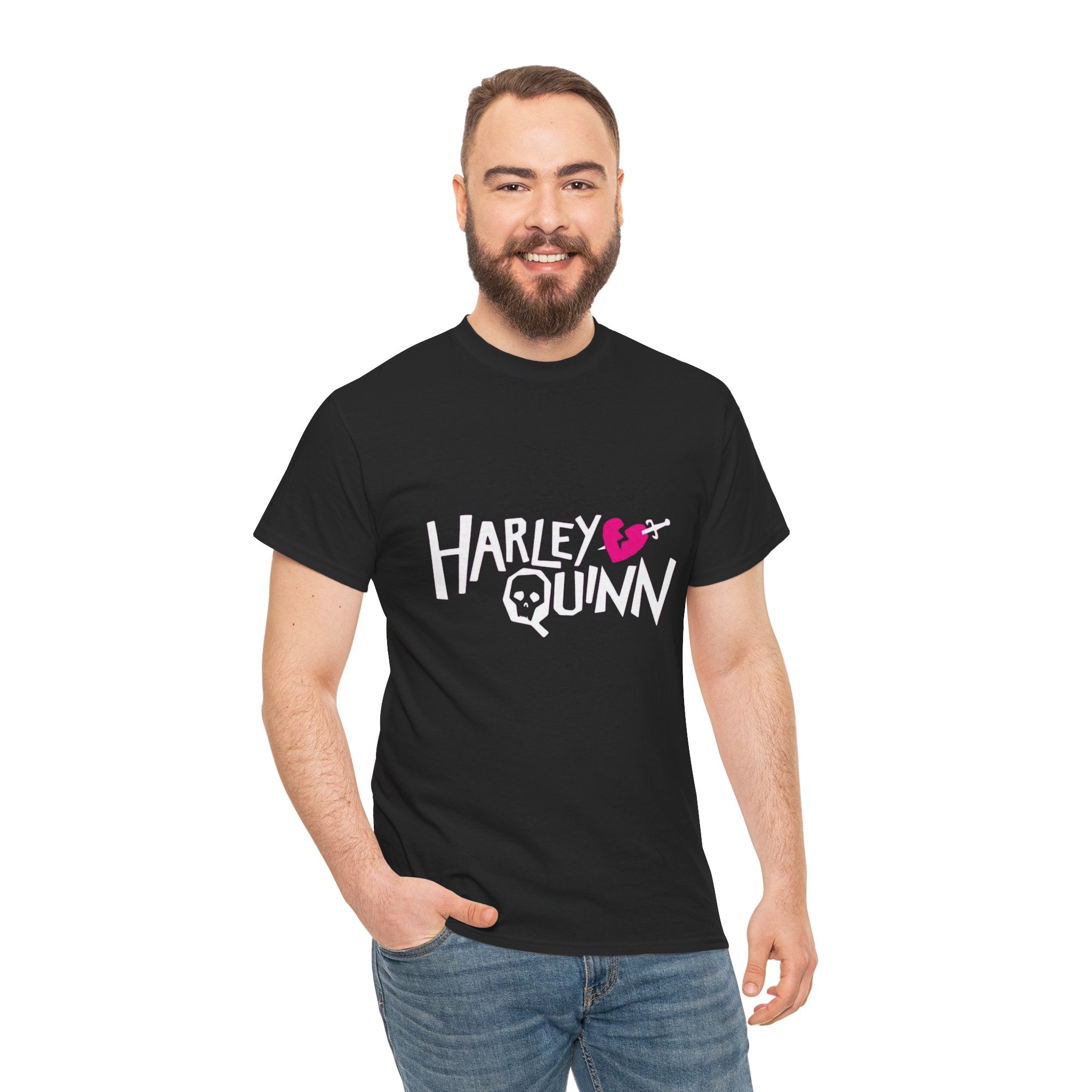 Harley Quinn Skull Heart Shirt – DC Comics Villain Graphic Tee