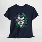 Joker Smile Graphic T-Shirt – Dark Villain Green Grin Unisex Tee